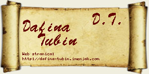 Dafina Tubin vizit kartica